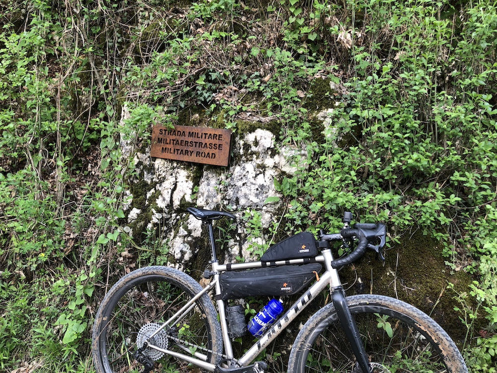 Percorso delle strade militari gravel bike Vicenza